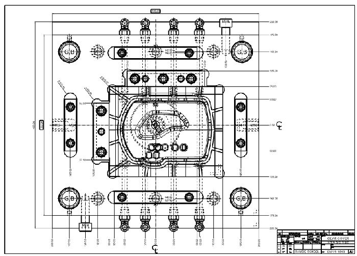 고정측 평면 조립도